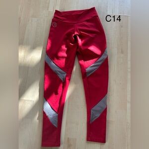 Women’s Red and Gray Leggings